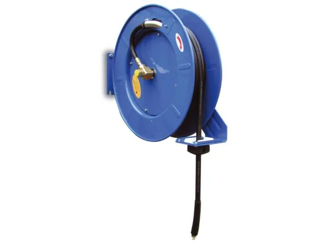 Metaal Slanghaspel Open V. Water/perslucht Rubberenslang 3/8 L 10M