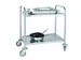 Serveerwagen Vogue RVS met 2 plateaus 128kg 82.5x71cm