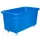 Verrijdbare Rechthoekige Bak 450 Liter Hxbxd 737x1308x699mm Pe Blauw