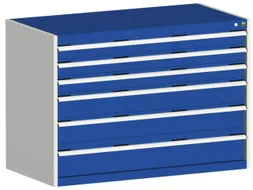 ladekast HxBxD 900x1300x750mm 6laden romp RAL7035 front RAL5010