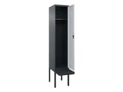 locker met bank,HxBxD 2120x400x815mm,1vak,vak B 400mm,cilinderslot