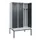 locker met bank,voor scheiding van kleding,HxBxD 2120x1200x815mm,3vak