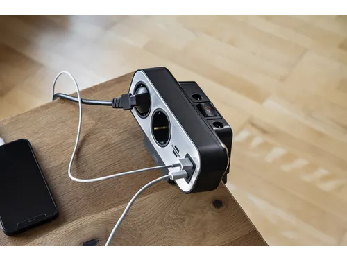 Stekkerdoos Brennenstuhl Estilo bureau duplex 10-voudig 1 USB C, 1 USB