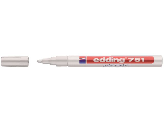 Viltstift edding 751 lakmarker rond wit 1-2mm | EddingMarker.nl
