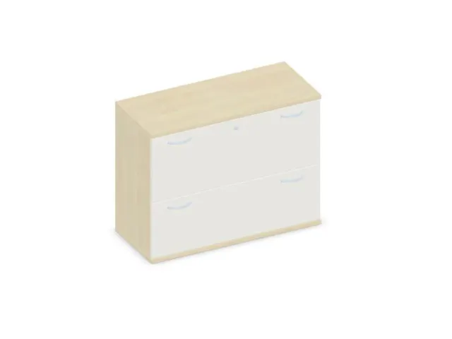 hangmappenkast 770x1000x430mm 2hangmappenframes Esdoorn+ wit