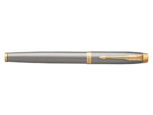 Rollerpen Parker IM Brushed metal GT Finish Fijn Zwarte inkt