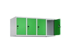 opzetkast,v. locker,4vak.,vak B 300mm,HxBxD 500x1200x500mm
