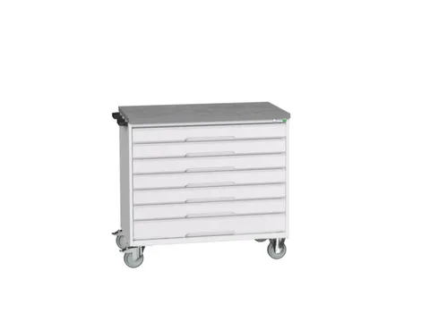gereedschapswagen 980x1050x600mm linoleum blad 7 laden RAL7035