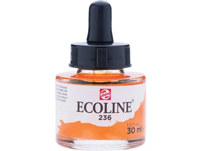 Ecoline waterverf flacon van 30 ml, lichtoranje