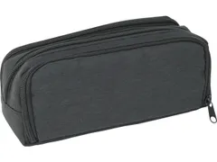 Schooletui Eberhard Faber leeg rechthoekig 3-vaks Antraciet