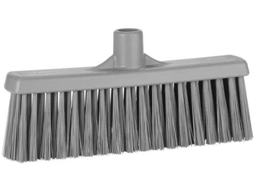 Vikan Hygiene veger met rechte nek 310mm medium vezels grijs