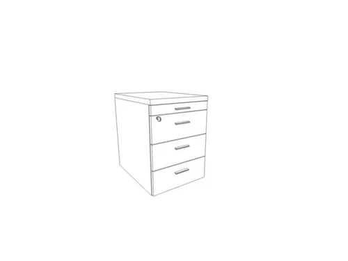mobiel ladeblok,HxBxD 585x420x560mm,3lade(n),centr. vergrendeling