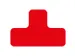 plaksymbool,T-vorm,markering HxB 100x150mm,PVC,rood