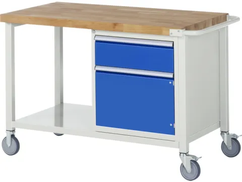 Werkbank 880x1250x700mm Beukenhouten Werkblad 1lade Kast