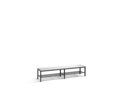Omkleedbank L 1960Mm Pvc-Zitlatten Schoenenrek Ral7021