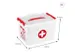 Trousse de premiers secours Q-line avec plateau, blanche et rouge - 40