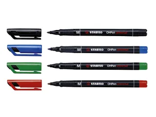 Viltstift STABILO OHpen 843/41 permanent rond medium blauw - 3