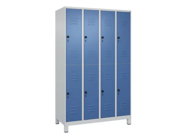 dubbeldekse locker,HxBxD 1950x1200x500mm,4x2vak.,vak B 300mm