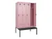 locker met bank,voor scheiding van kleding,HxBxD 2120x1200x815mm,4vak
