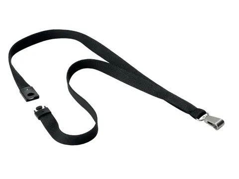 Textielkoord Durable 8127 met karabijnhaak soft colour zwart