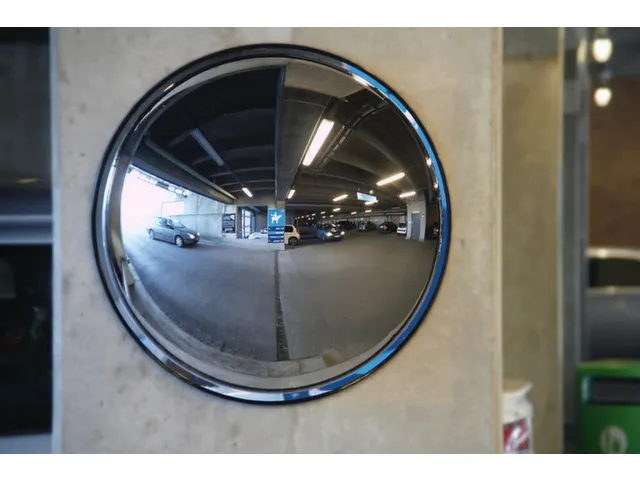 observatiespiegel Ø 800mm x180mm spiegel acrylglas frame zwart