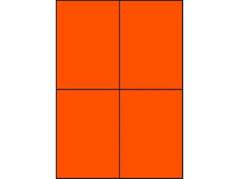 Gekleurde Etiketten 105x148mm Fluor Oranje 42422