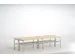 banc double,HxLxP 450x2000x700mm,barrettes en bois