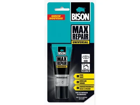 Bison Lijm Max Repair Universal, Blister Met Tube Van 45 G