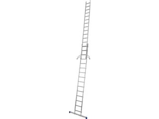 schuifladder,2x18,sporten,balk L 5,2-9,15m,2-dlg.,aluminium - 1