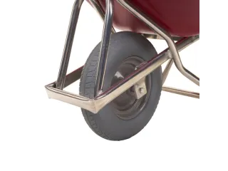 aluminium kruiwagen,90l,HxBxD 870x625x1430mm,HDPE-bak,rood,aluminium - 6