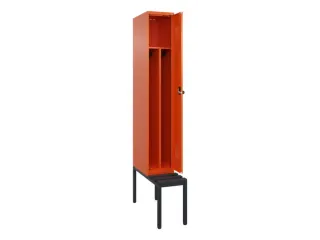 locker met bank,voor scheiding van kleding,HxBxD 2120x300x815mm,1vak - 1