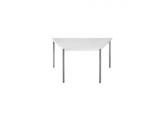 Tafel Trapeziumvormig 140x70 Cm Frame Antraciet Blad Lichtgrijs - 2