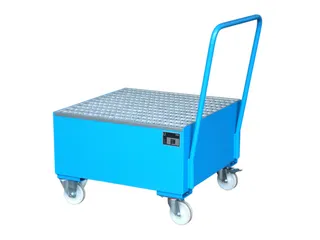 Mobiele Opvangbak Hxbxd 615X800X800Mm 1X200L Staand Ral5012 - 1