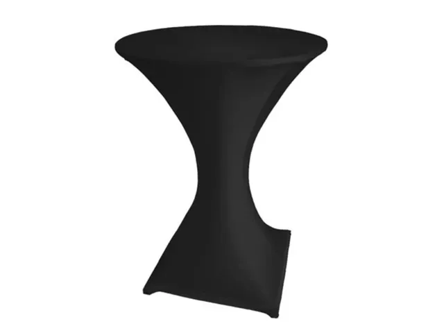 Hoes voor statafel Stretch Zwart Rond Ø 80 cm x 100 cm