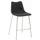 Barkruk mySOLO 4-poten RVS met Zitting kunstleder Vintage Zwart