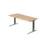 In hoogte verstelbaar bureau,HxBxD 680-850x1800x800mm,blad eiken