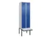 locker met bank,voor scheiding van kleding,HxBxD 2120x600x815mm,2vak