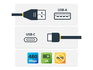 50cm USB A naar C Laadkabel M/M - 2