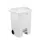 Contitop,mobiele afvalbak met pedaal 70L wit