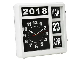 Wandklok Perel analoog 310x310mm nederlandse versie wit - 3