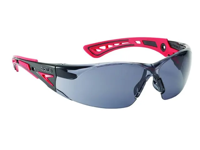 Veiligheidsbril Rush+ RUSHPPSF Rood Zwart Polycarbonaat Grijs