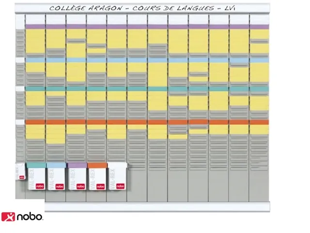 Nobo Kit T-Kaart Professionele Jaarplanner 12 Panelen 32 Sleuven
