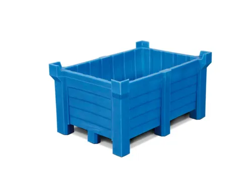 stapelbak,HxLxB 600x800x1000mm,260l,PE,blauw,Wanden gesloten