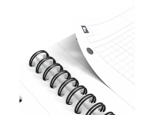 Spiraalblok Oxford International Notebook A4+ ruit 5x5mm Zwart