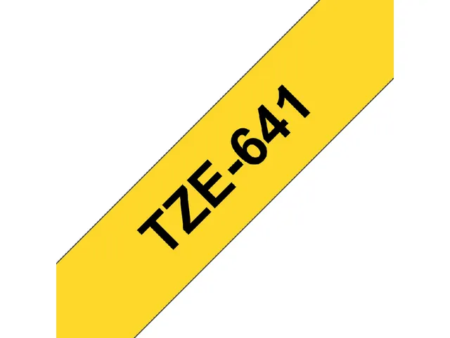 Ruban de lettrage Brother P-Touch TZe-641 standard 18mm noir sur jaune