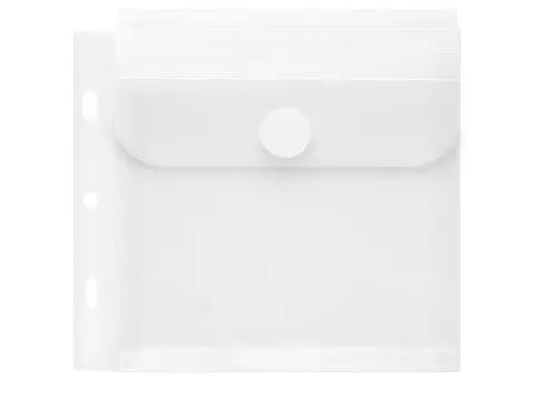 Enveloptas Foldersys CD PP transp 3 gaats + expansievouw Cd Balg Velcr