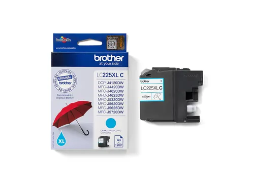 Inktcartridge Brother LC-225XLC blauw HC