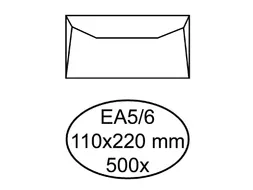 Envelop Hermes Bank Ea5/6 110x220mm Wit Gegomd