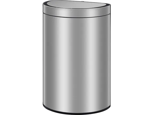 Mirage Semi-round Prullenbak Sensor Bin 47 Liter Mat Rvs