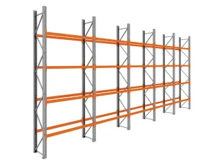 palletstelling,basis+4xaanbouw,HxBxD 4620x9725x750mm,vakl. 3000kg - 1